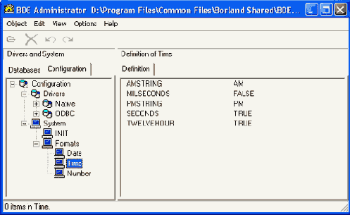 ���� ������� BDE Administrator