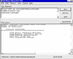 InterBase Interactive SQL