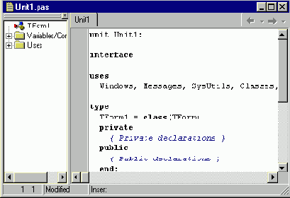 ������� �������� � ���� Delphi