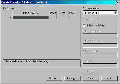 Утилита Database Desktop