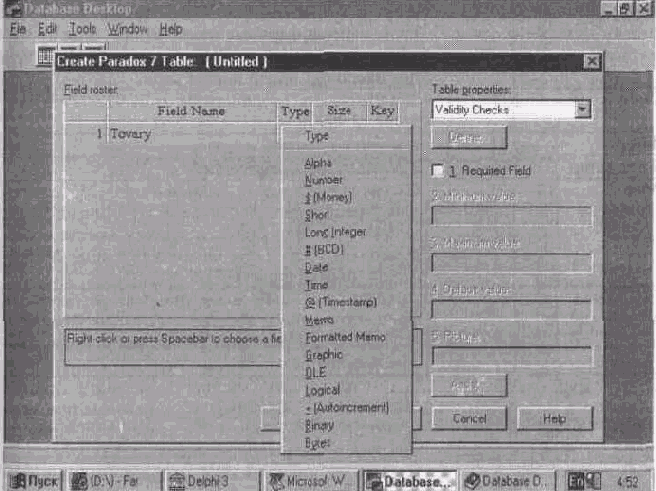 Объявление полей
