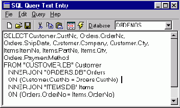����� ��������� �������� - SQL Builder
