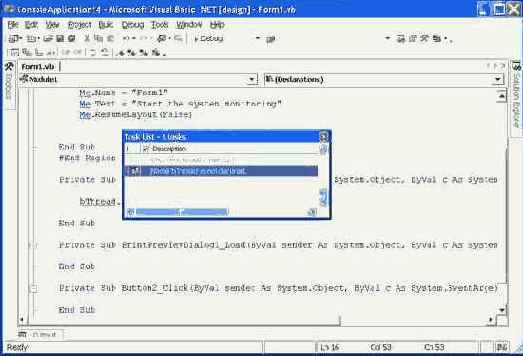 Анализ взаимной блокировки в окне потоков