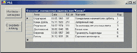 Создаем OleDbConnection, OleDbDataAdapter и DataSet