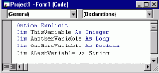 Dim VariableName As Type