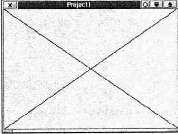 Форма с диагональными линиями