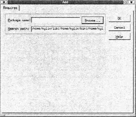 Диалоговое окно Add