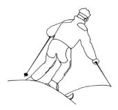 Проламывание корки одной или двумя лыжами