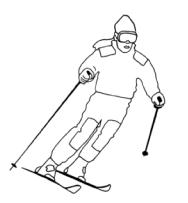 Проламывание корки одной или двумя лыжами